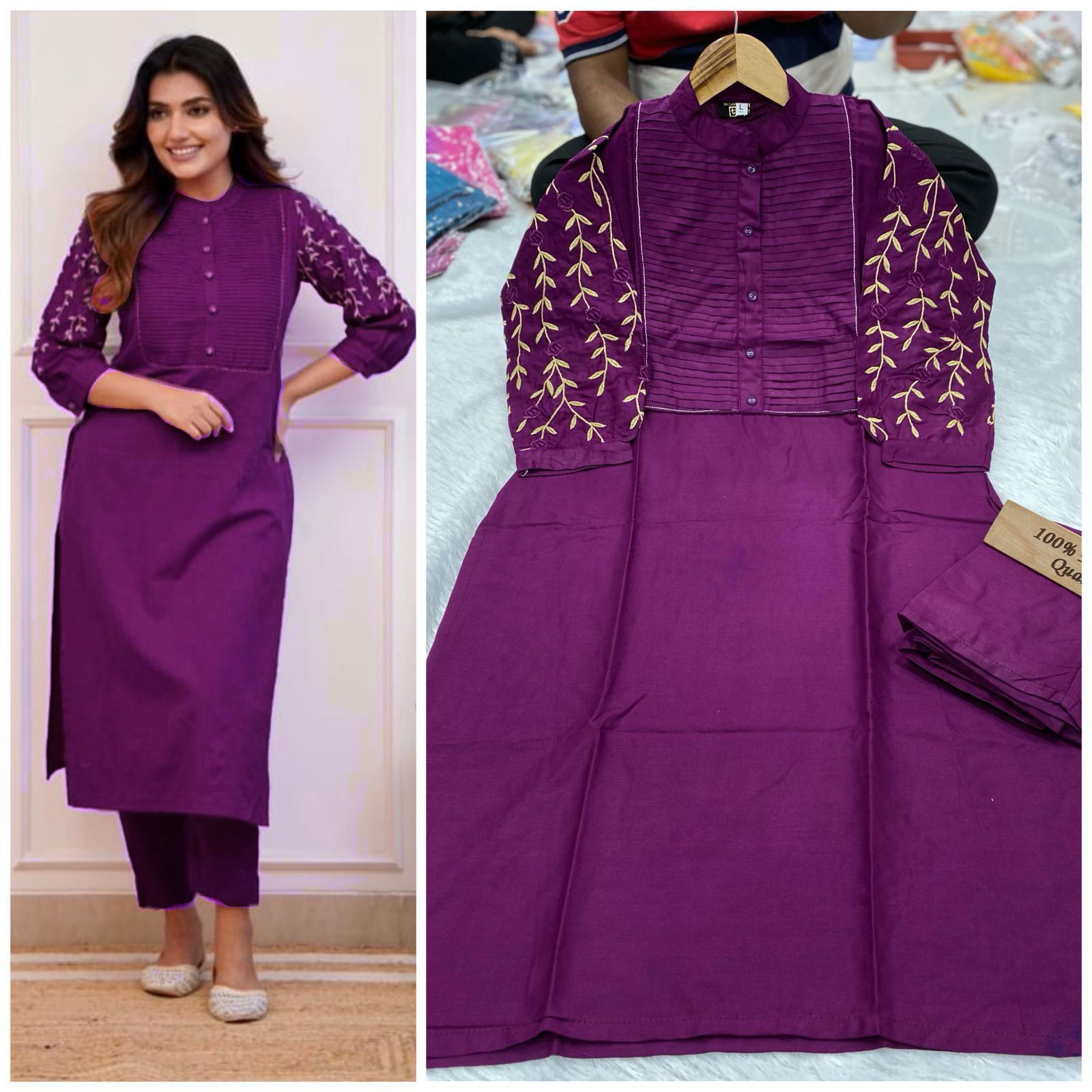  Kachuko By Tdg Heavy Rayon Cotton Kurti With Bottom Catalog